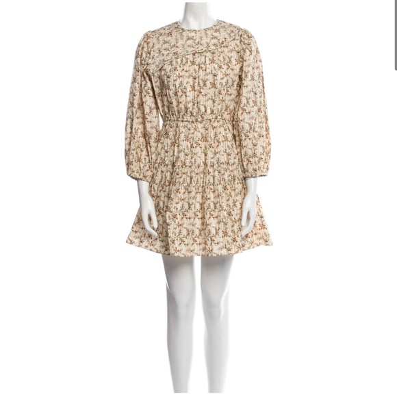Rhode dress size small floral mini puff sleeve fall dress like new - Picture 1 of 9